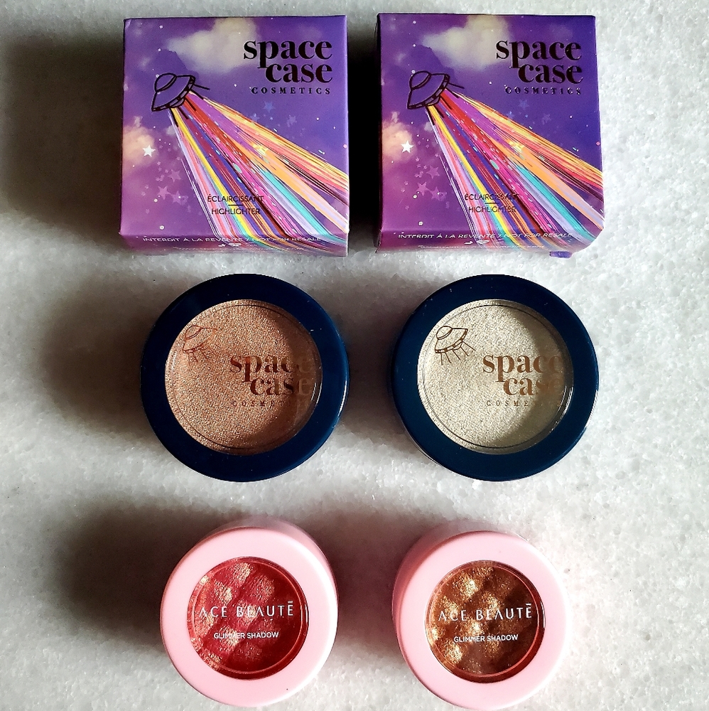 Space Case Highlighters & ACE BEAUTE Single Shadow